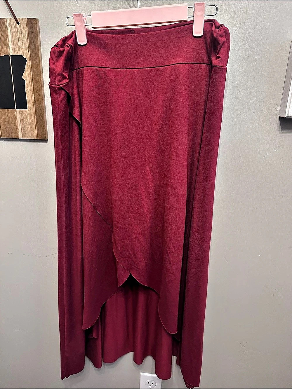 Maxi Skirt Burgundy Red Size 2XL